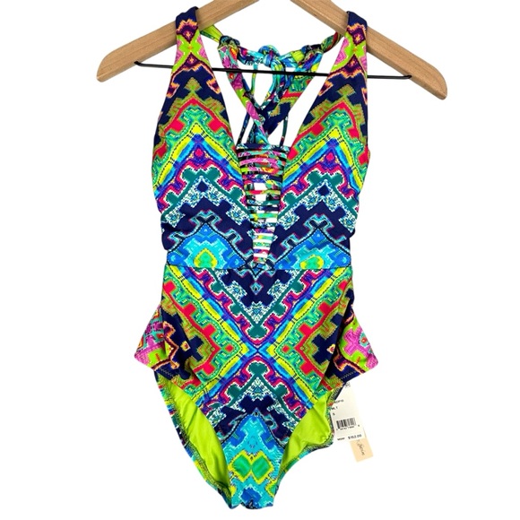 NEW Nanette Lepore Womens Small Coral Reef One Piece Swimsuit NWT - Picture 1 of 13